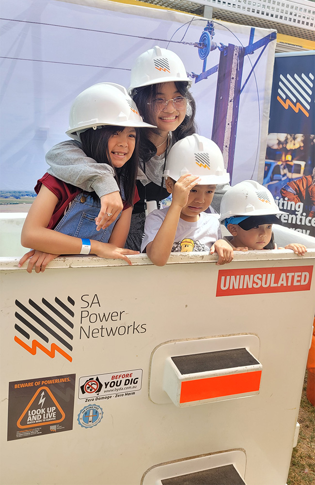 Visitors to our stand get a snapshot from our photo booth at the Mundulla Show